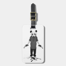 Killer panda bag tags