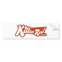 Killer Red retro logo design bumper stickers