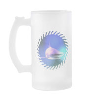 Killer Shark Frosted Beer Mug