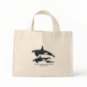 Killer Whale Family Striped Bag