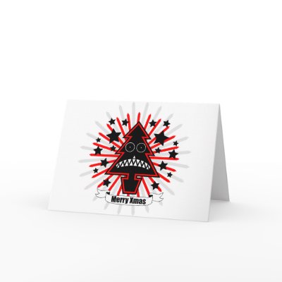 Killer Xmas Tree Cards by QueenHare