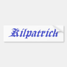 Kilpatrick Bumper Stickers