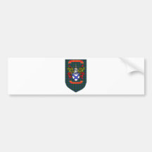 Kilpatrick crest on Colquhoun Blue-Green Tartan Bumper Stickers