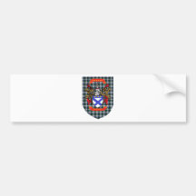 Kilpatrick Crest on Colquhoun Dress Tartan Bumper Stickers