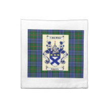 Kilpatrick crest on Colquhoun Tartan Napkins