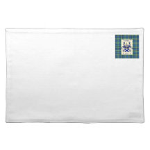 Kilpatrick crest on Colquhoun Tartan Place Mats