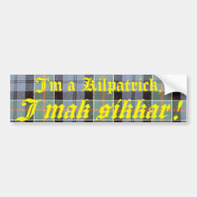 Kilpatrick I Mak Sikkar Bumpersticker2 Bumper Sticker