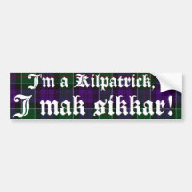 Kilpatrick I Mak Sikkar bumpersticker Bumper Stickers