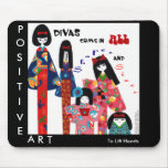 Kimono Divas-Positive Uplifting Asian Art Decor mousepads