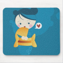 kimono doll mousepads