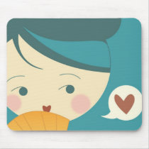 kimono doll mousepads