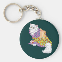 Kimono Kitty and Emperor Chu-ii Key Chains