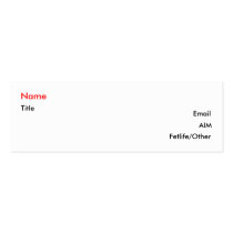 Kinbaku Slim Personal Card Business Cards