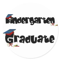 Kindergarten Graduate Tshirts and Gifts Round Sticker