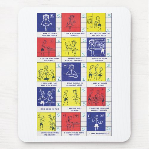 Kindergarten Report Card zazzle_mousepad