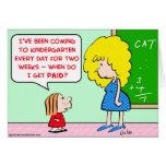 kindergarten teacher paid cards