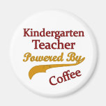Kindergarten Teacher Powered By Coffee Magnet
