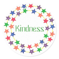 Kindness, Affirmation stickers with colourful star
