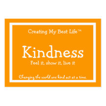 Kindness Card - Orange & Gold Business Cards