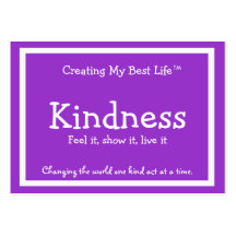 Kindness Card - Purple & Lavender with border Business Card