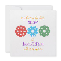 "Kindness is Like Snow" holiday photo card