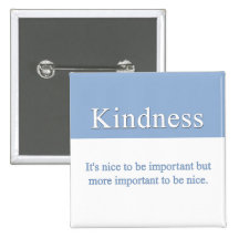 Kindness is the most important quality pinback button