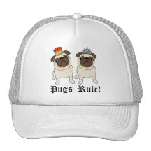 King and Queen Pug Hats