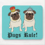 King and Queen Pug Mousepads - Customizable