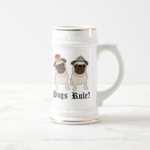 KIng and Queen Pug Mugs