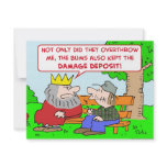 king bums kept damage deposit overthrow invitations