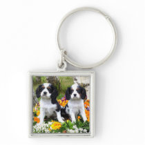 King Charles Spaniel puppies Keychains