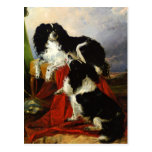 King Charles Spaniels - Dog Art - Richard Ansdell Postcard