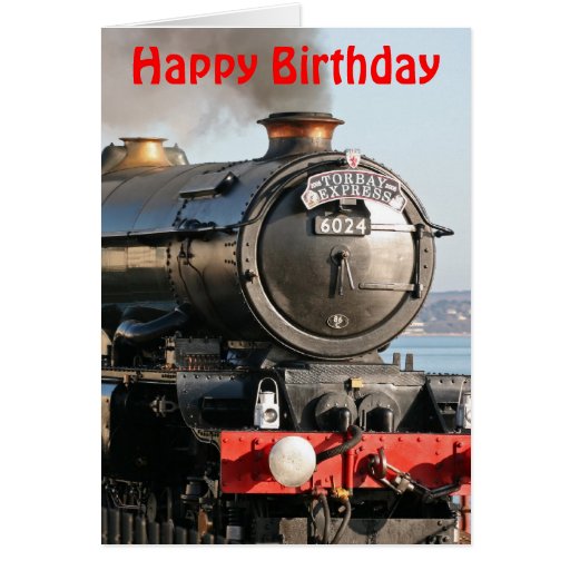 Steam Train Birthday Cards, Photo Card Templates, Invitations & More