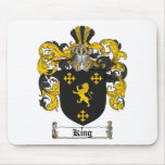 KING FAMILY CREST -  KING COAT OF ARMS mousepads