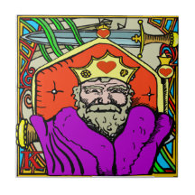 King Hearts Fig Street Studio Ceramic Tile