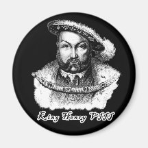 King Henry VIII Portrait Tshirts, Tote Bags Fridge Magnet