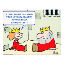 king hired advisor craig's list custom announcement