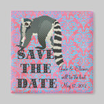 King Julian Damask Save The Date Magnet magnets