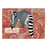 King Julian Red Boho Birthday  Card