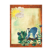 King Julian Sunny Days Art Canvas Stretched Canvas Print