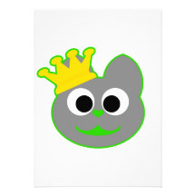King Kat Green - Grey Invite