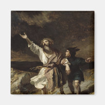King Lear and the Fool in the Storm Refrigerator Magnet
