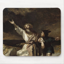 King Lear and the Fool in the Storm Mousepad