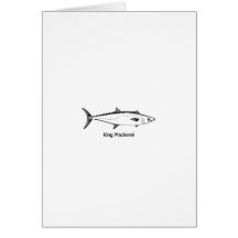 King Mackerel Line Art Logo Cards