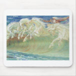 KING NEPTUNE'S HORSES RIDE THE WAVES mousepads