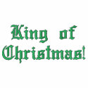 King of Christmas! Embroidered Basic Zip Hoodie embroidered shirts