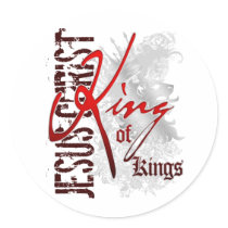 King of Kings Round Stickers