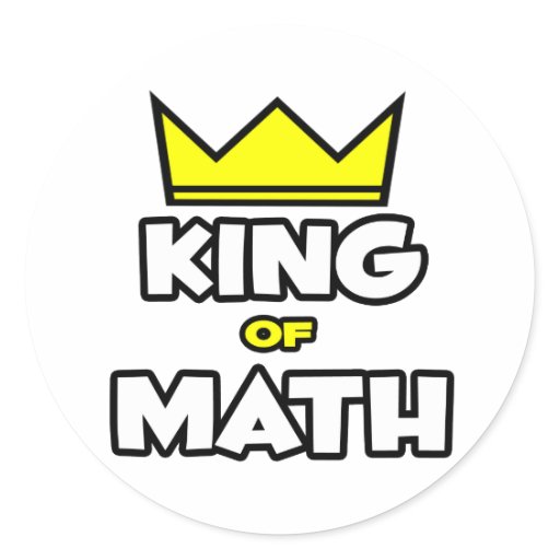 King of Math Stickers Zazzle.co.uk