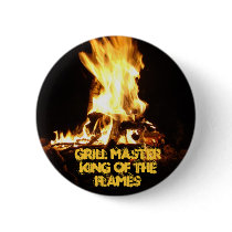 King of the Flames Pinback Buttons
