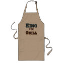 King of the Grill BBQ Cooking Slogan Apron
